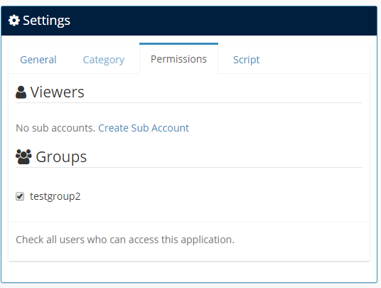 Edit users or user groups permissions at application builder page